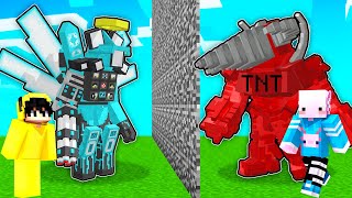 COMBO TİTAN MAN VS TNT DRİLL MAN! | Minecraft