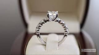 1 53ct Diamond in 18K Palladium White Gold Engagement Ring