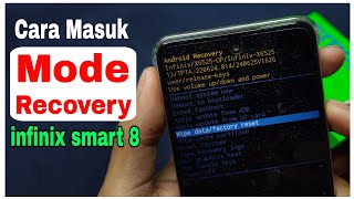 Cara masuk menu Recovery Mode di hp infinix smart 8 | Hard reset Infinix smart 8