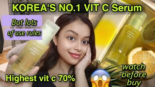 Korea's No.1 vit c serum sach me kysa he?? Follow the use rules !! 70% vit c he??