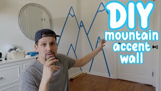 the DIY Mountain Accent Wall your kids room NEEDS