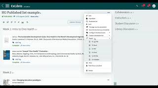 Reading List Tool - Export a Reading List into a Bibliography