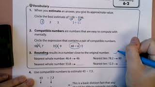 Estimating Quotients with Decimals