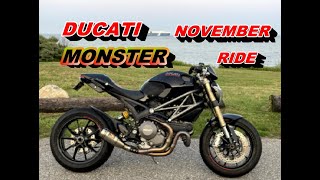 "November Ride? It's COLD! Lets ride anyway" 2013 Ducati Monster 1100 EVO