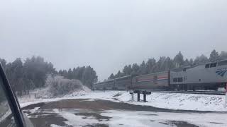 Amtrak California Zephyr snow plain, Colorado ( Union Pacific Moffat Tunnel Sub.)