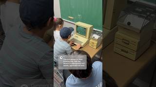 Students retro gaming on vintage computers! 👾 #tech #nostalgia