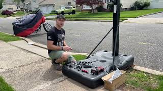 How To Secure a water filled Basketball Hoop Base - prevent tipping over - clean (No Sand or Cement)