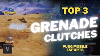 Top3 Epic 1v4 Grenade Clutches in PUBG MOBILE Esports @PUBGMOBILEEsports