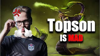 TOPSON MAD AND FEEDING !!!! | Crazy Venomancer  | #dota2