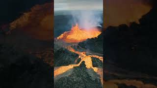 Have you ever seen a volcano this close😱 🎥