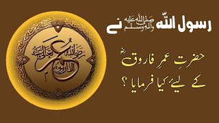 Rasool Allah SAWW Nay | Hazrat Umer e Farooq RA Kay Bary Main Kiya Farmaye