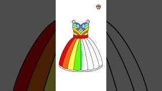 princess rainbow bride dress for kids and tollders