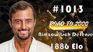 Road to 2000 #1013 - 1886 ELO - Chess.com Blitz 3+0 - Nimzowitsch Defense