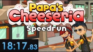 Papa's Cheeseria - Rank 5 Speedrun - 18m 17s - Previous WR