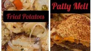 FRIED POTATOES AND PATTY MELT      #shorts #friedpotatoes #pattymelt