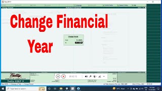 How to Change Financial Year in Tally ERP 9 | how to change invoice in tally for new financial year