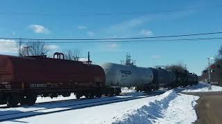 NS Train Along Ashtabula to Youngstown Branch. 2/14/2022