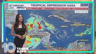 Tracking the Tropics: Sara weakens to a tropical depression as it moves over the Yucatan Peninsula