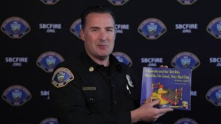 Alexander and the Terrible, Horrible, No Good, Very Bad Day read by #SBCoFD Fire Chief Dan Munsey