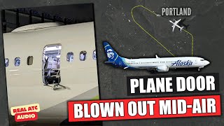 Horrific moments: Alaska Airlines PLANE DOOR BLOWS OUT in mid-air! [ATC audio]