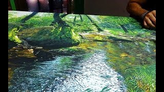 Haciendo pintura paisaje realista 3 saludos!!