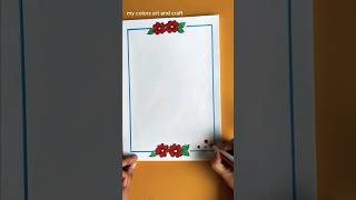 Easy border design #drawing #shorts #easydrawing #art #ytshorts #youtubeshorts