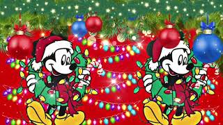 How To Edit Mickey Mouse on Your Christmas Background / Joy To The World Music of Christmas Lights