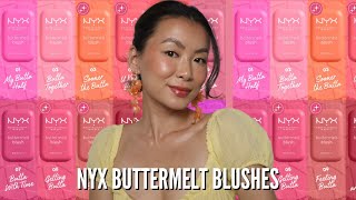 The BEST Summer blushes?! NYX Buttermelt Blushes Try-on/Review