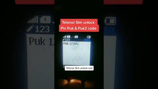 Telenor sim unlock pin puk😊😱🤯#shorts#viral