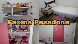 Faxina Pesada e Completa💕 Limpei, Organizei e Decorei o Quarto dela.