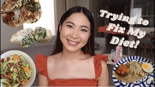 TRYING To Fix My Diet | Healthy food, more salad!!