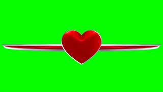 Heart Lower Thirds / Barras de Coração - Green Screen / Chroma Key