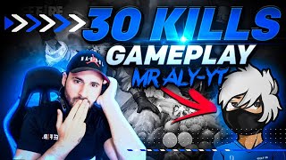 30 KILLS GAME PLAY REACTION. MR ALI-YT BREAK THE WORLD RECORD IN FREE FIRE !!