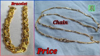 gold chain and bracelet with price