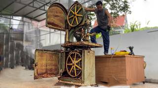 Completly Restore The Giant Woodworking Vertical Band Saw Manufactured in 1972 in Bulgaria