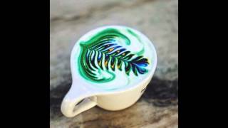 Barista Creates Colorful Latte Art Using Food Dye