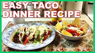 Easy Taco Recipe with Ground Beef and Simple Taco Salad Recipe with Ingredients