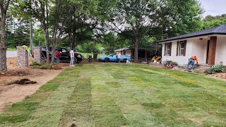 Asi quedó el patio con pasto🏡también tiramos semillas para pasto🏡y le pusimos paja 🏡