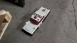 1960's FORD Tin Litho Battery Operated Police Car