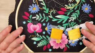 Wild Rose Bud Hand Embroidery Tutorial 🌿🌸 Sweetbrier & Wild Flowers 🌸 🌿 Stitch Along [Part 4]