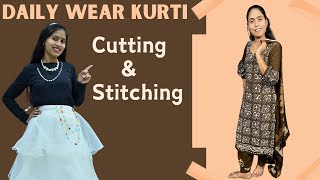 Daily Wear Kurti Cutting and Stitching/ How to Make Daily Wear Afghani Suit Tutorial