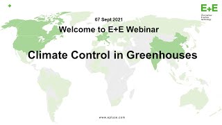 Webinar: Climate Control in Greenhouses