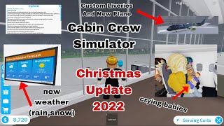 New Winter Update! (Weather, New Plane, Custom Liveries!) In Cabin Crew Simulator! (Roblox)