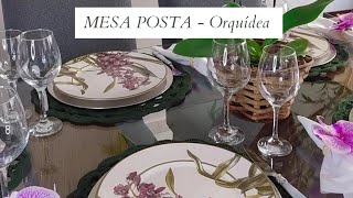 Mesa posta de almoço - Tema  orquídea | MULHERES ATUAIS