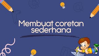 Kegiatan Pra Menulis, membuat coretan sederhana (garis miring) #sekolah #paud