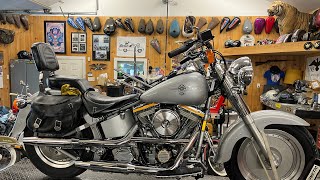 1990 harley fatboy (grey ghost)