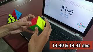 0.01 seconds difference Rubik's cube solves (Part 1) #rubikscube #viral