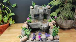 How to make beautiful wild style waterfall fountain water fountain