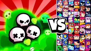 WHO CAN SURVIVE POISON? | 76 BRAWLERS | With SUPER, STAR, GADGET!