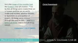 Colossians 1:14-18